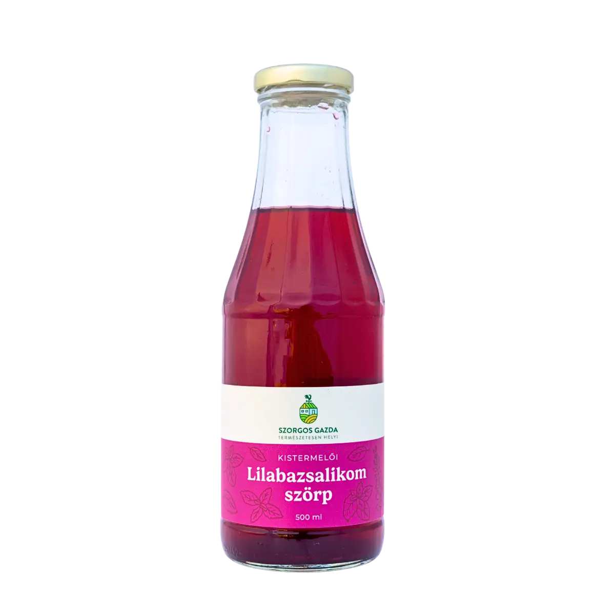 Lilabazsalikom szörp